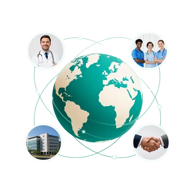 Global network of Cuba Health Assist partner hospitals, doctors, and coordination teams